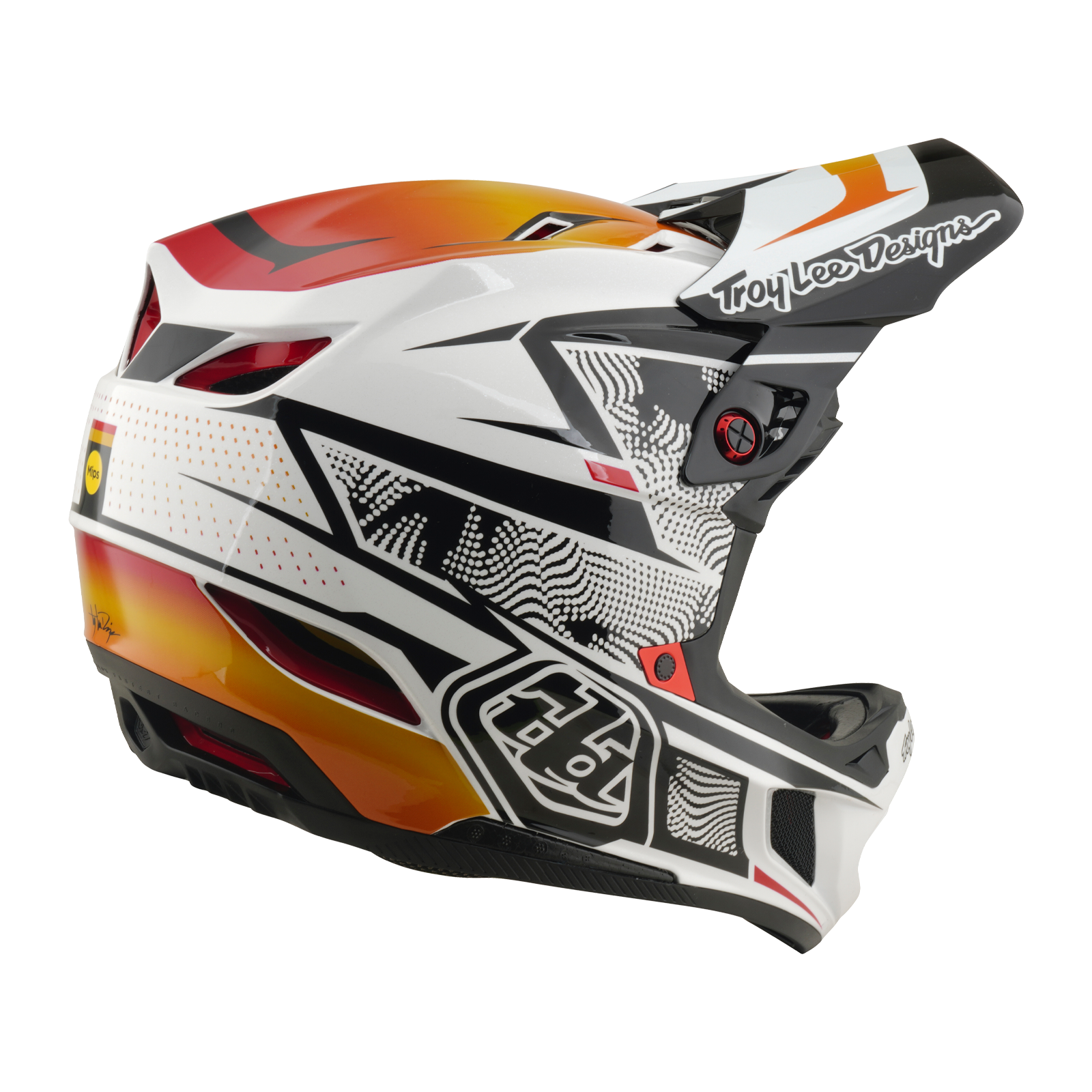 downhill helm troy lee MTB-Helm TROY LEE DESIGNS D4 COMPOSITE MIPS LINED UP Weiß – Probikeshop