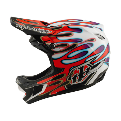 MTB-Helm TROY LEE DESIGNS D4 COMPOSITE MIPS OVERSPRAY Weiß/Rot