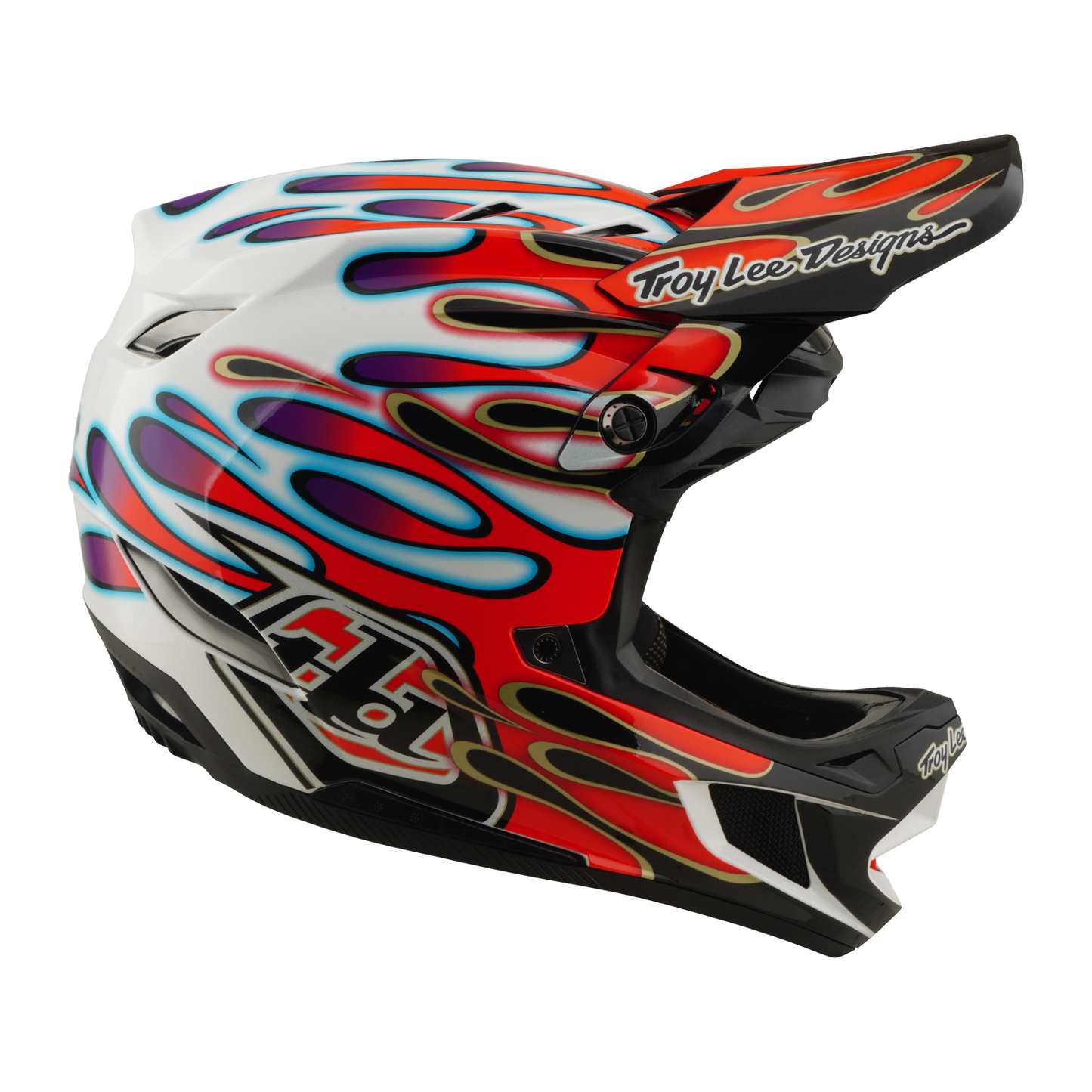 MTB-Helm TROY LEE DESIGNS D4 COMPOSITE MIPS OVERSPRAY Weiß/Rot