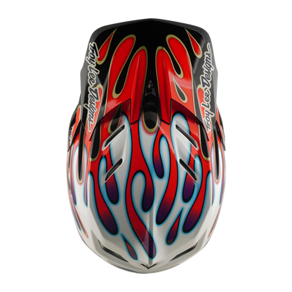 MTB-Helm TROY LEE DESIGNS D4 COMPOSITE MIPS OVERSPRAY Weiß/Rot