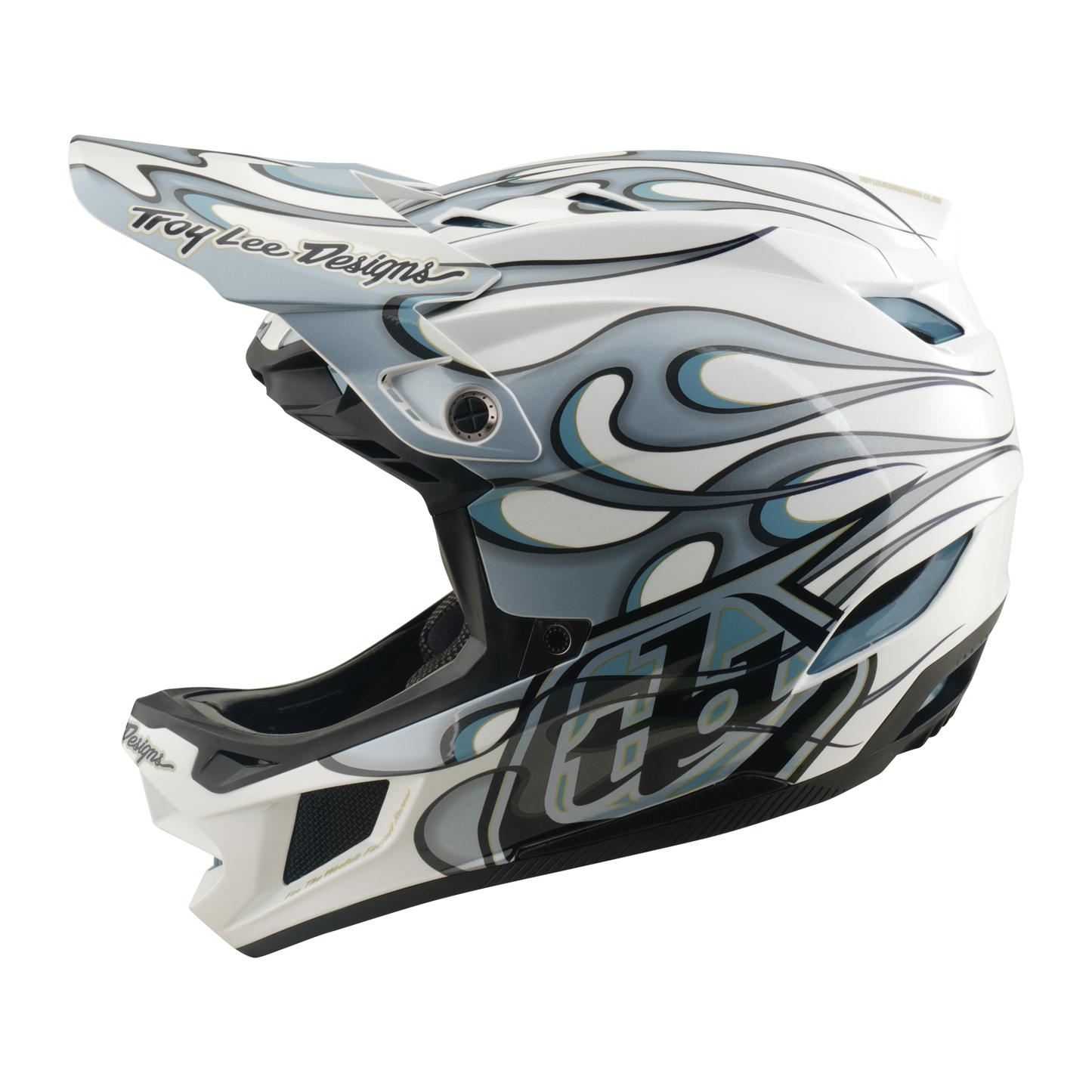 MTB-Helm TROY LEE DESIGNS D4 COMPOSITE MIPS TORCHED Weiß/Silber