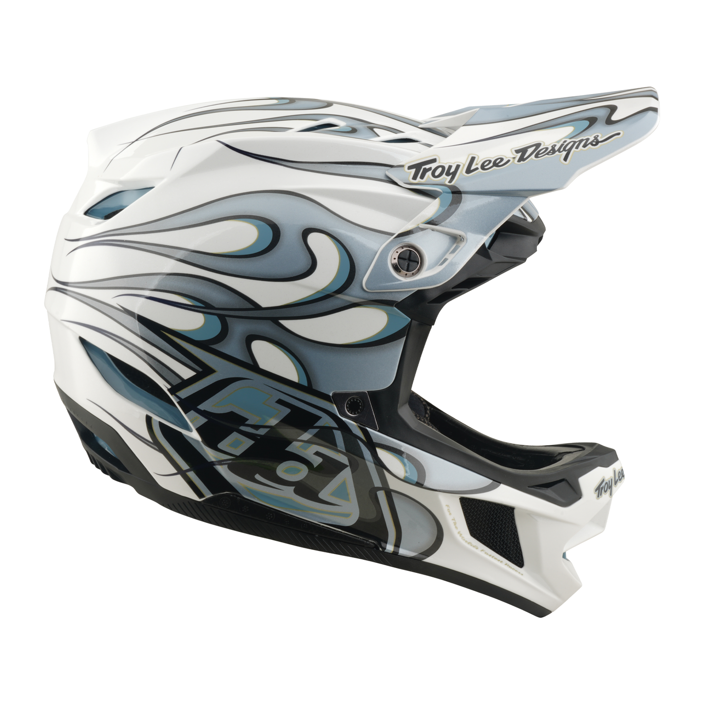 MTB-Helm TROY LEE DESIGNS D4 COMPOSITE MIPS TORCHED Weiß/Silber