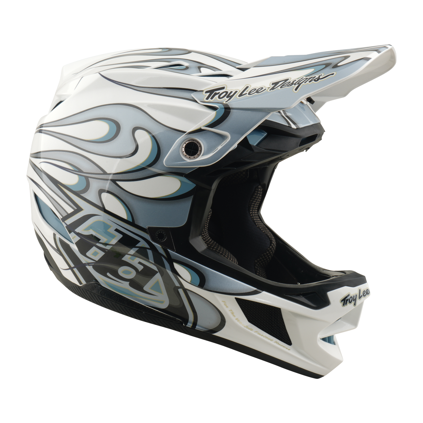 MTB-Helm TROY LEE DESIGNS D4 COMPOSITE MIPS TORCHED Weiß/Silber