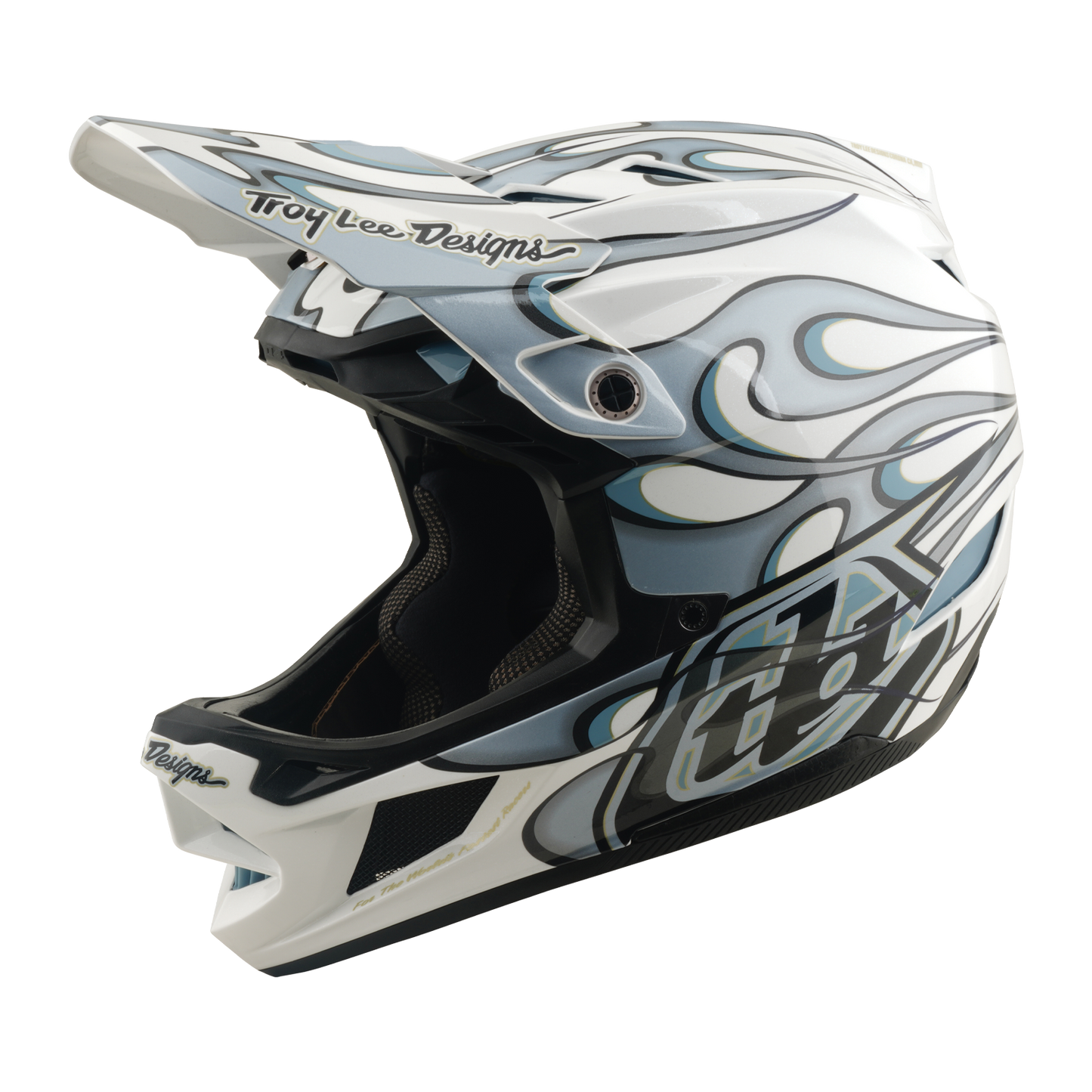 MTB-Helm TROY LEE DESIGNS D4 COMPOSITE MIPS TORCHED Weiß/Silber