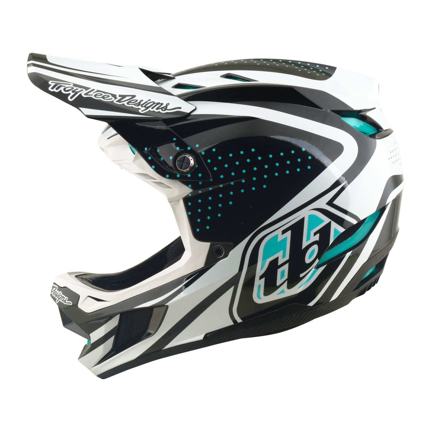 MTB-Helm TROY LEE DESIGNS D4 POLYACRYLITE MIPS THE LINE Charcoal/Weiß
