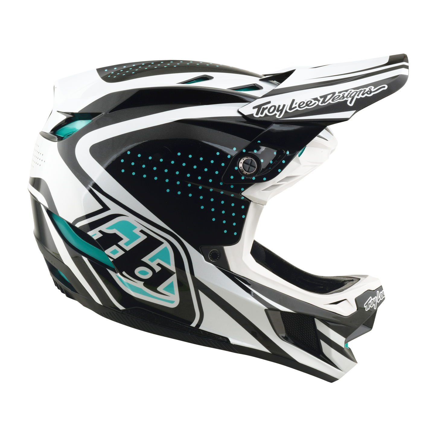 MTB-Helm TROY LEE DESIGNS D4 POLYACRYLITE MIPS THE LINE Charcoal/Weiß