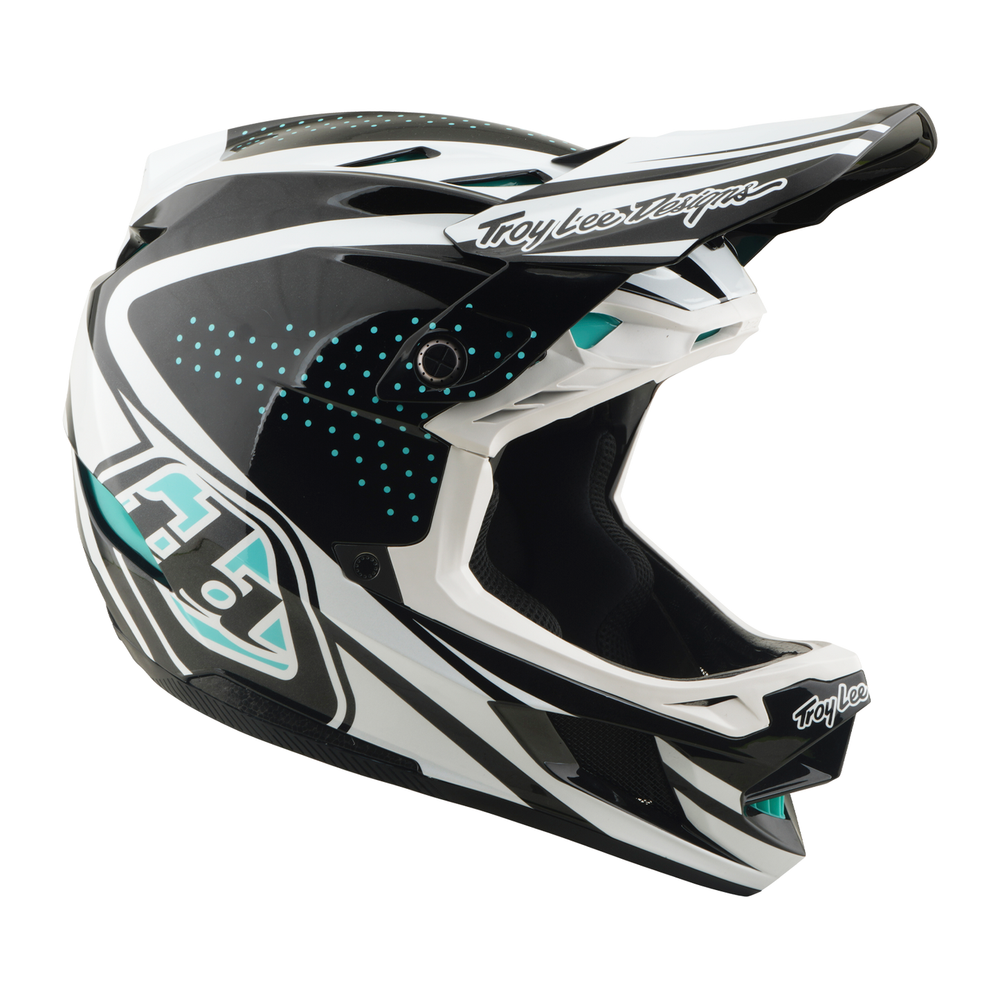 MTB-Helm TROY LEE DESIGNS D4 POLYACRYLITE MIPS THE LINE Charcoal/Weiß