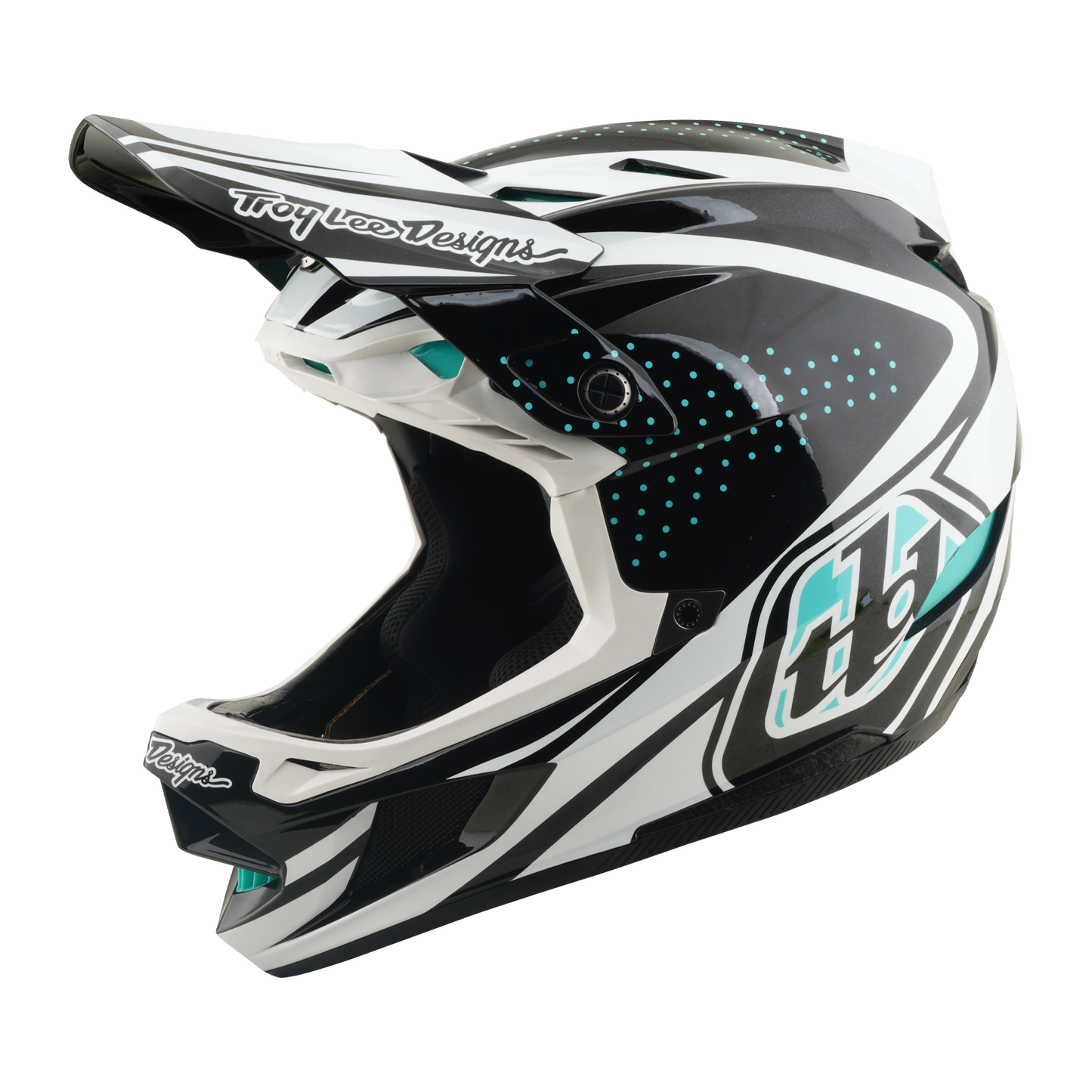 MTB-Helm TROY LEE DESIGNS D4 POLYACRYLITE MIPS THE LINE Charcoal/Weiß
