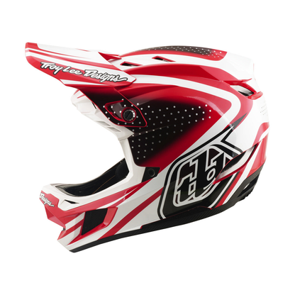 MTB-Helm TROY LEE DESIGNS D4 POLYACRYLITE MIPS THE LINE Rot/Weiß