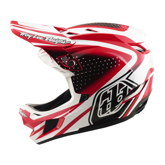 MTB-Helm TROY LEE DESIGNS D4 POLYACRYLITE MIPS THE LINE Rot/Weiß