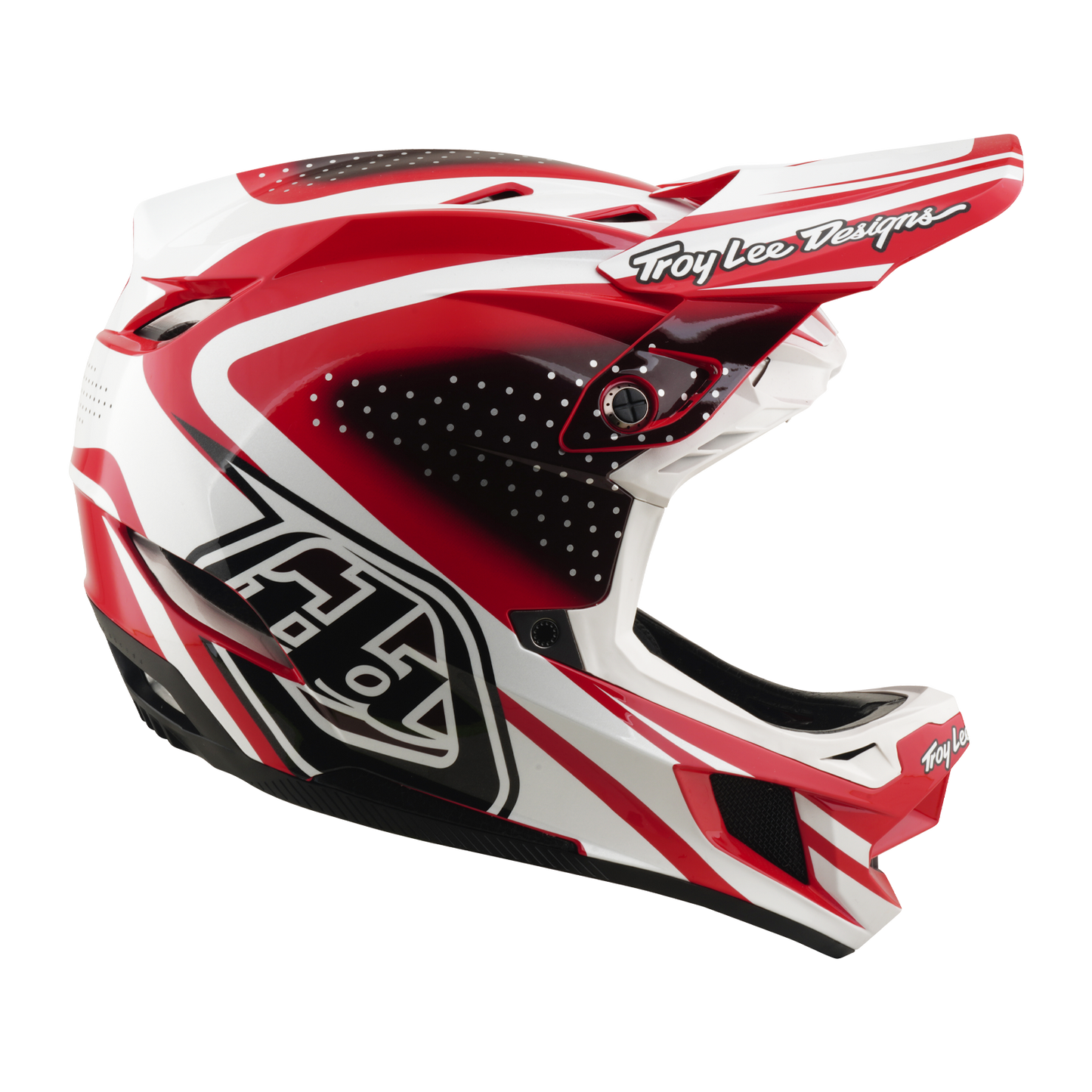 MTB-Helm TROY LEE DESIGNS D4 POLYACRYLITE MIPS THE LINE Rot/Weiß