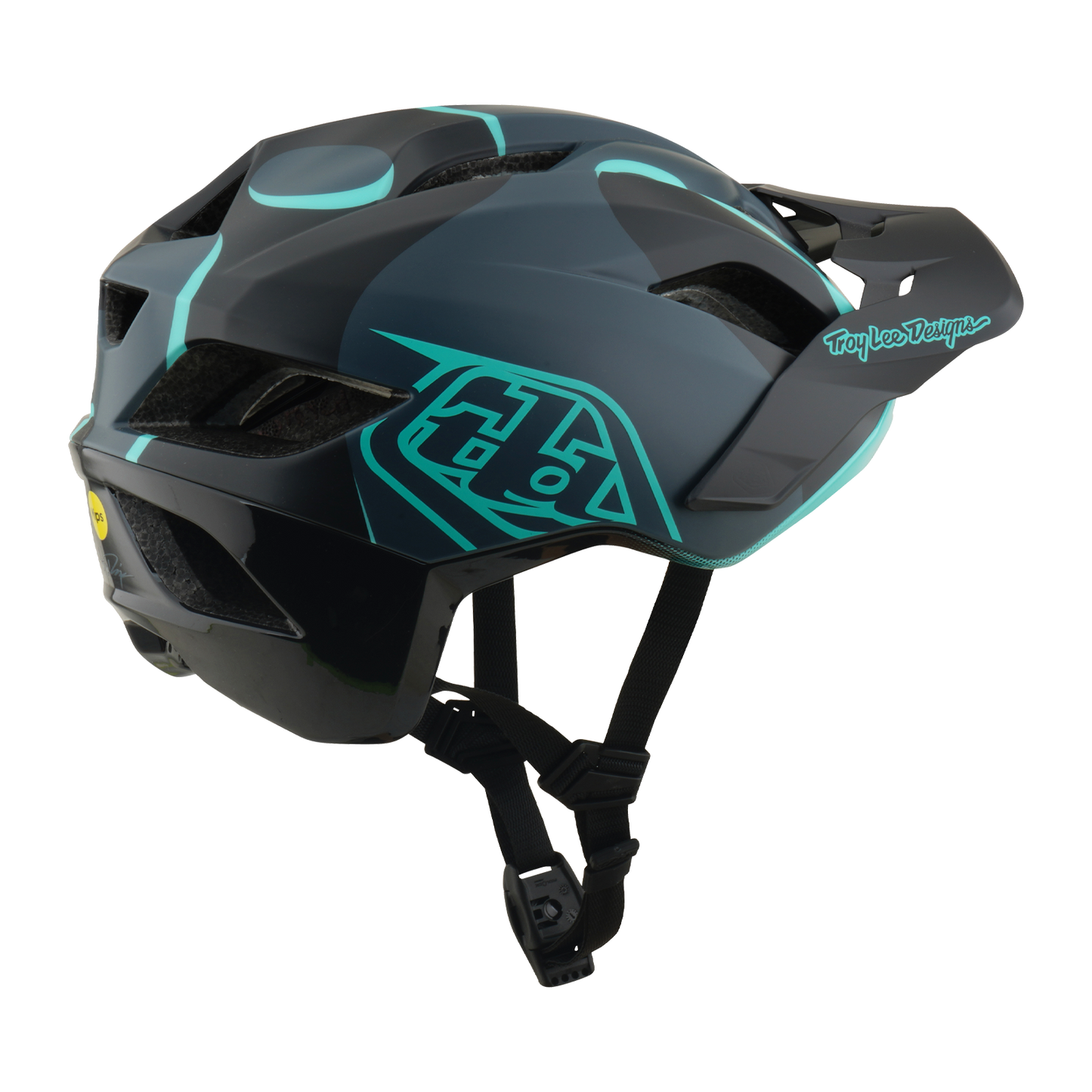 Mountainbike-Helm TROY LEE DESIGNS FLOWLINE SE MIPS BADGE Carbon/Blau