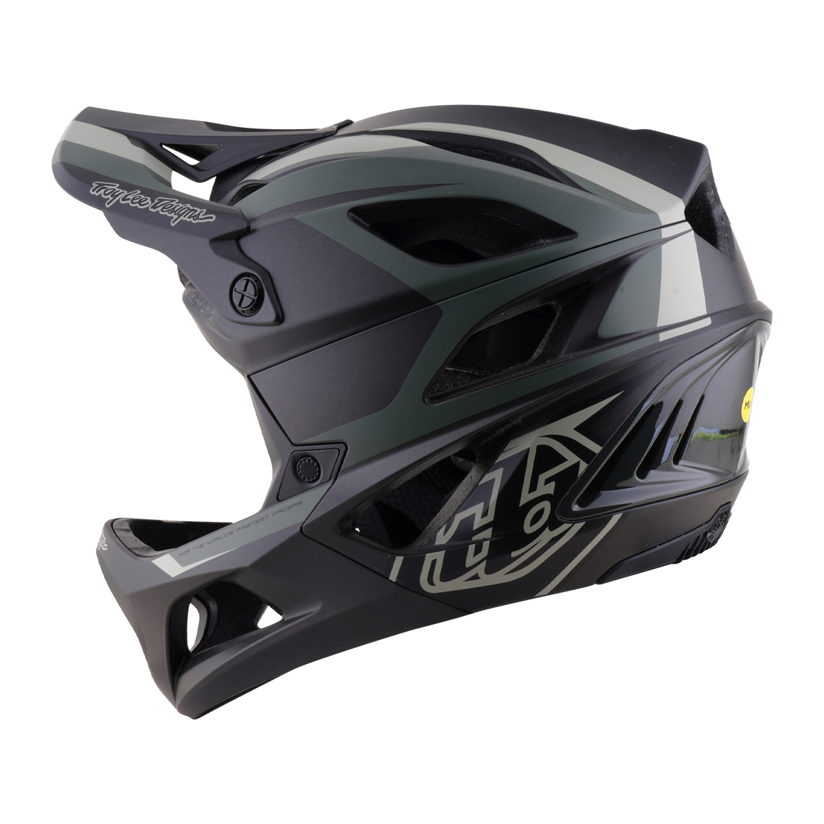 MTB-Helm TROY LEE DESIGNS STAGE 2 HIGH VIZ Khaki/Anthrazit