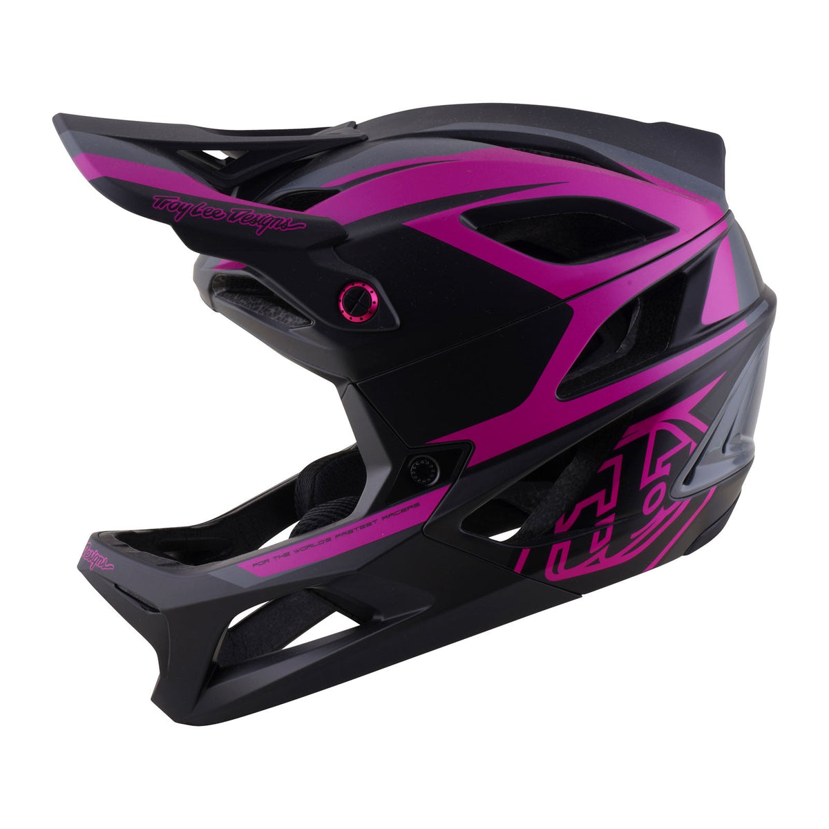 MTB-Helm TROY LEE DESIGNS STAGE 2 HIGH VIZ Grau/Neonfuchsia