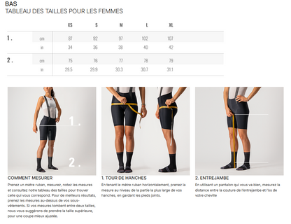 Lange Trägerhose CASTELLI COMPETIZIONE DT Damen Schwarz