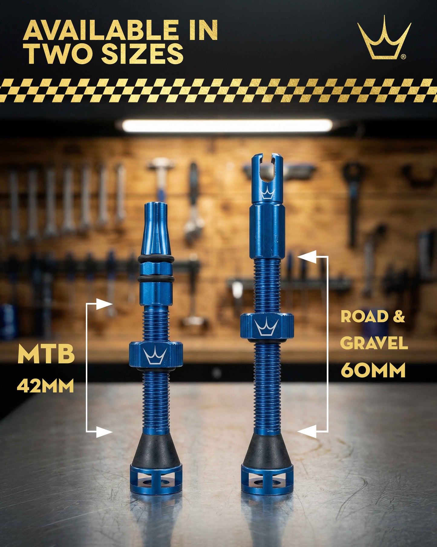 Tubeless-Ventile PEATY'S HOLESHOT FAST FLOW 60mm (x2) Petroleum