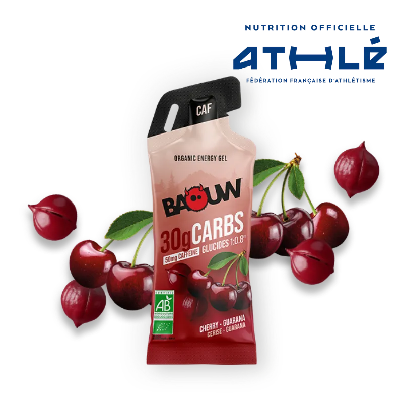 Energiegel BAOW (44g) Zitrone/Kirsche/Guarana Koffeinhaltig