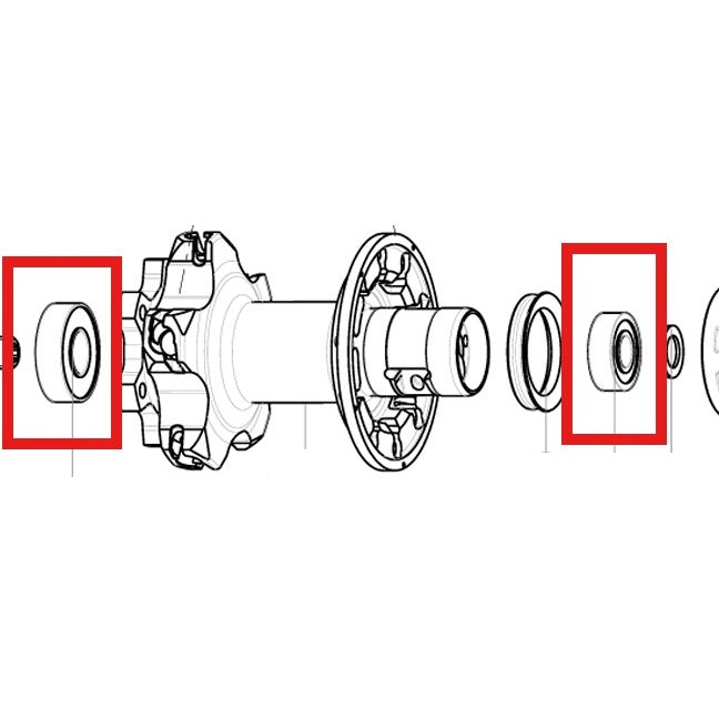 HINTERRADNABE MAVIC LAGER 9X22X7 (B9) + 12X28X8 (6001) 2015