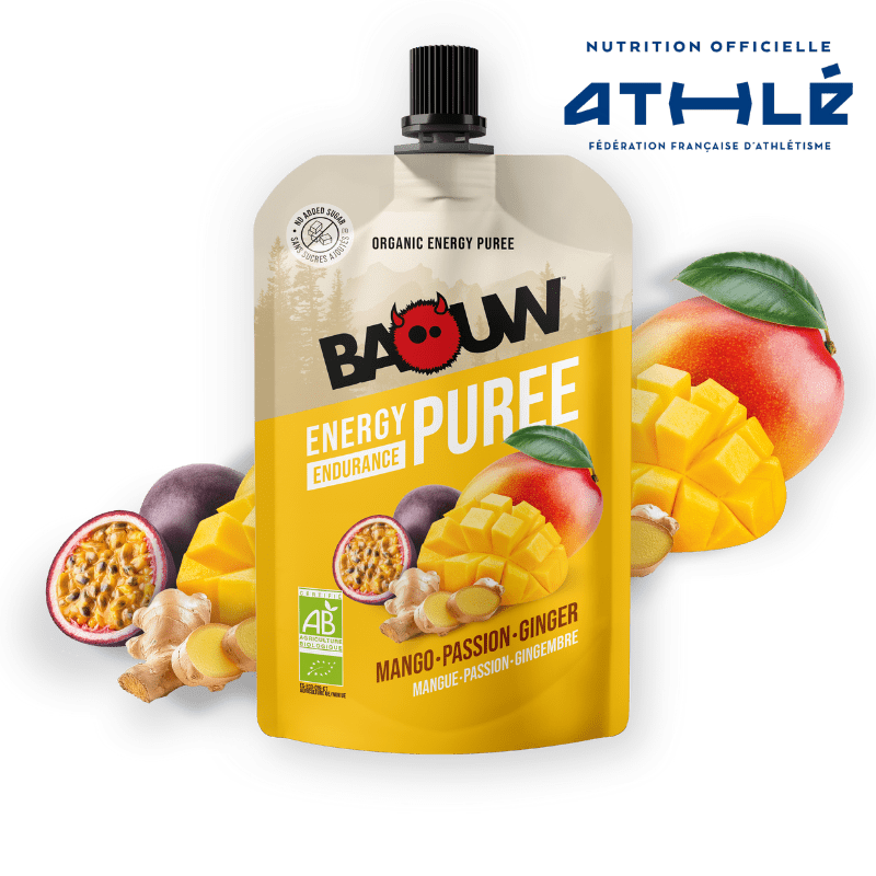 BAOUW Bio Energetisches Fruchtpüree Rezept Mango/Passionsfrucht/Ingwer (90g)