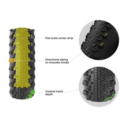 Reifen VITTORIA TERRENO T30 FINE LOOSE Gravel Endurance Tubeless Ready Souple Noir