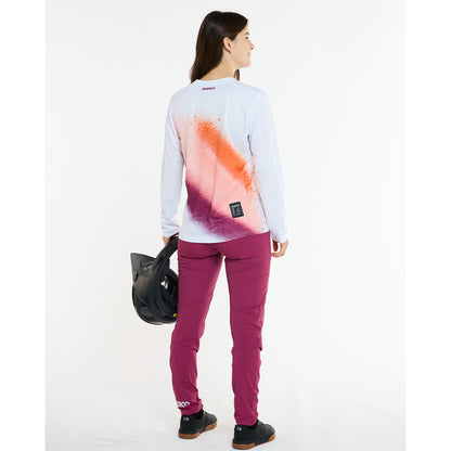 Trikot DHARCO GRAVITY FIREBIRD Langarm Damen Weiß/Orange