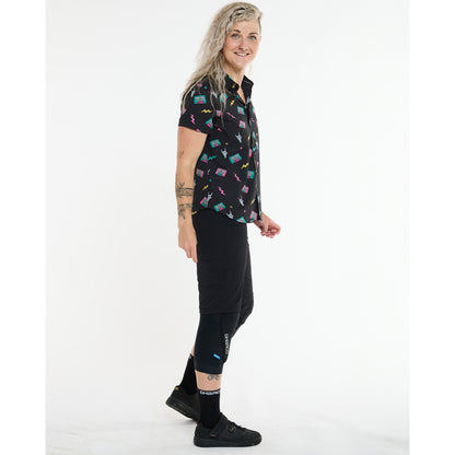Technisches Hemd DHARCO TECH PARTY MIX TAPE Damen Schwarz