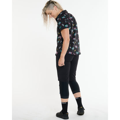 Technisches Hemd DHARCO TECH PARTY MIX TAPE Damen Schwarz
