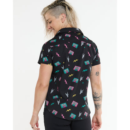 Technisches Hemd DHARCO TECH PARTY MIX TAPE Damen Schwarz