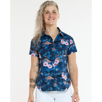 Technisches Hemd DHARCO TECH PARTY OASIS Damen Blau