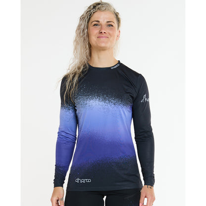 Trikot DHARCO RACE ULTRA VIOLET Langarm Damen Schwarz/Lila