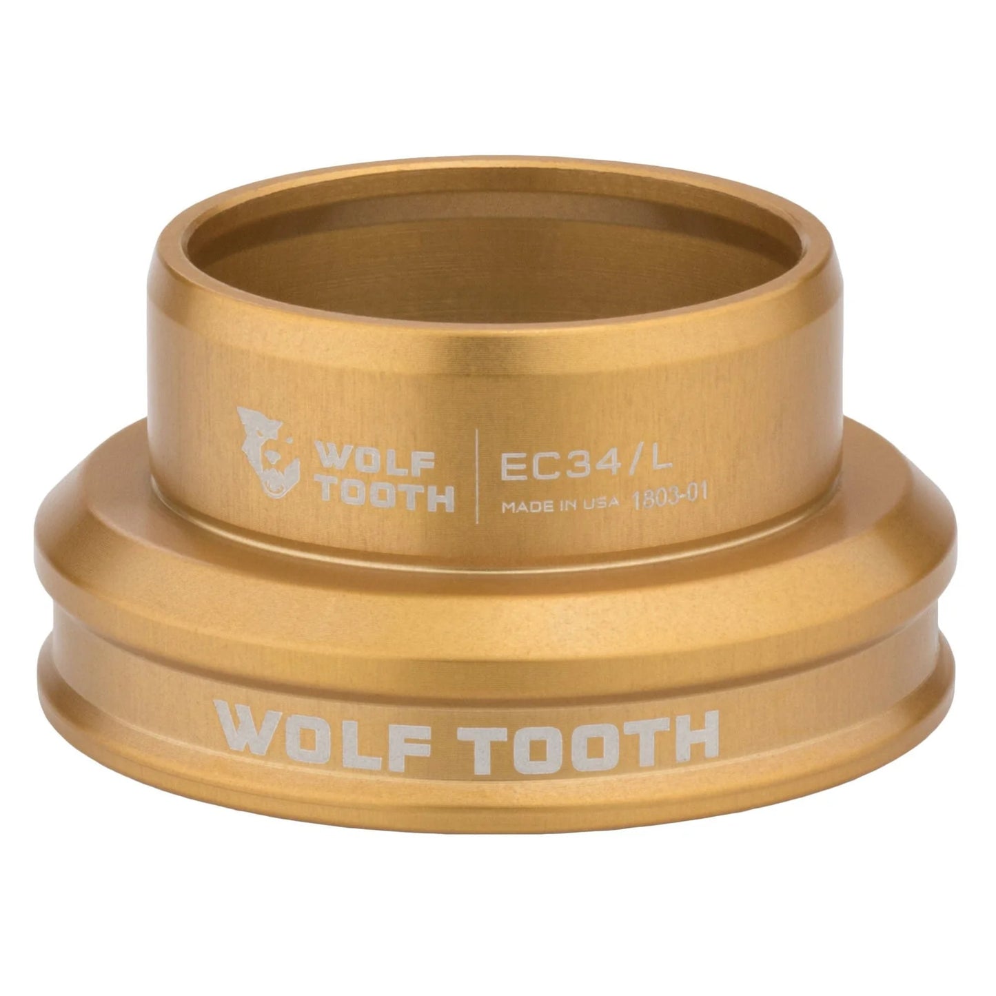 Niedrige Lagerschale für externes Steuersatz-Set von WOLF TOOTH PERFORMANCE 1"1/8 EC34 Gold