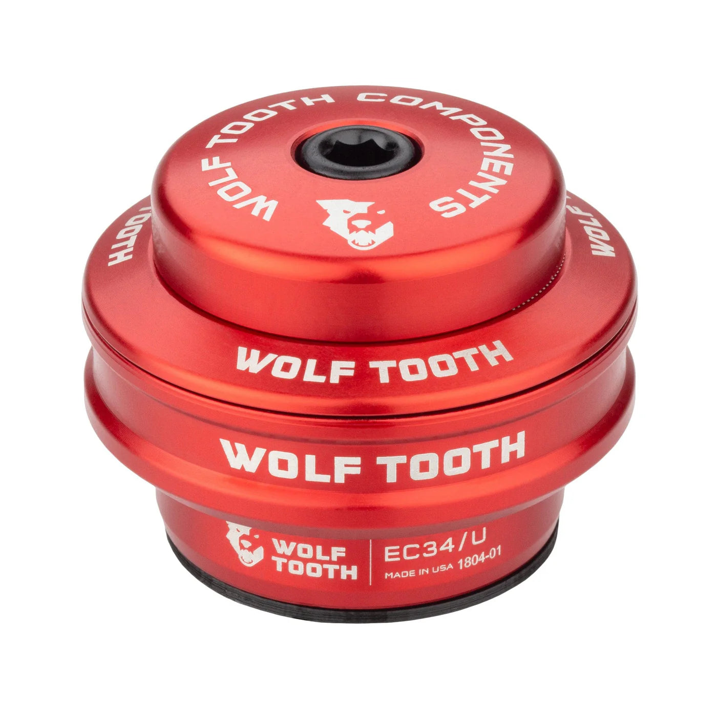 Hohe Lagerschale für externes Steuersatz-Set von WOLF TOOTH PERFORMANCE, 1"1/8, EC34, Stack 16 mm, rot
