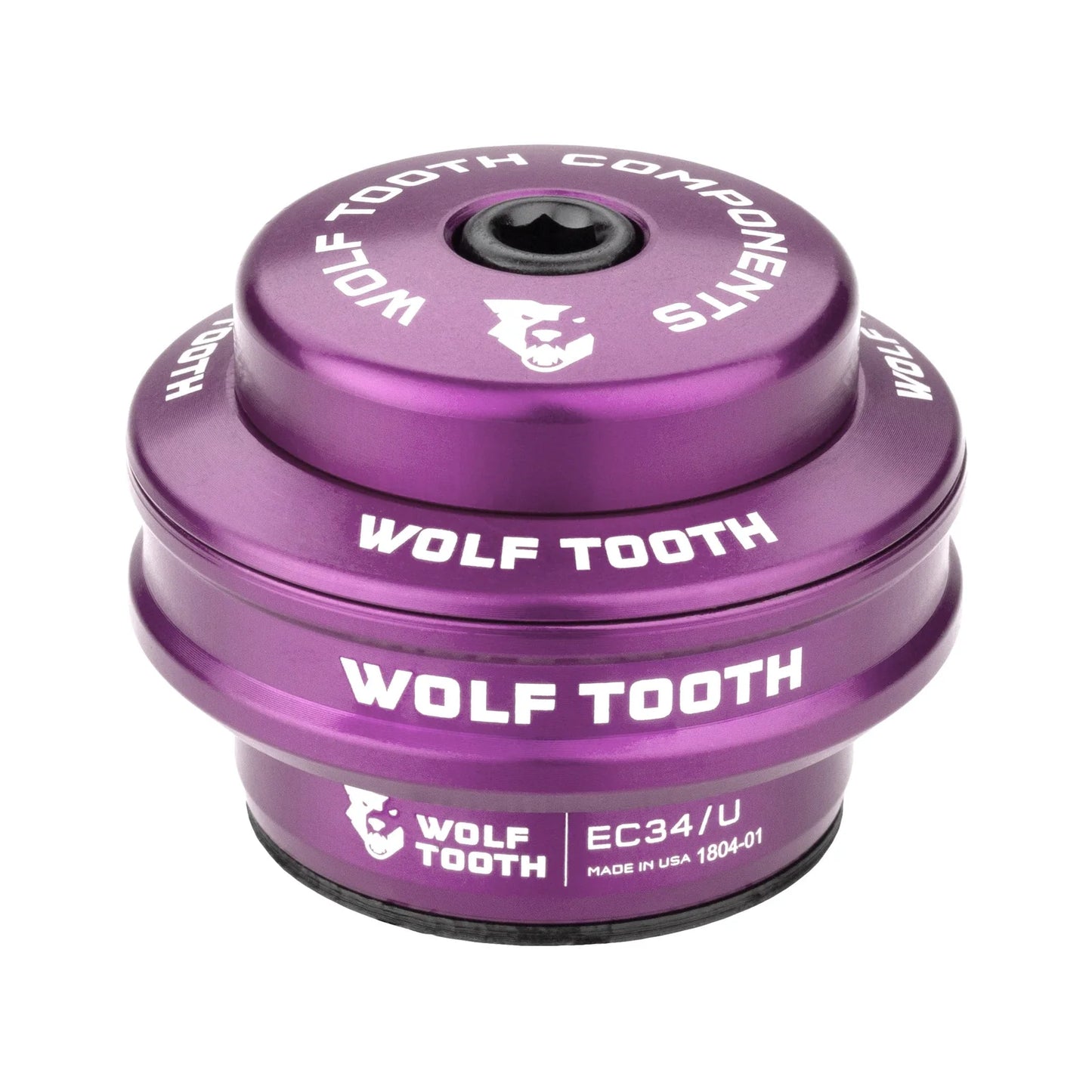 Hohe Lagerschale für externes Steuersatz-Set WOLF TOOTH PREMIUM 1"1/8 EC34 Stack 16 mm, violett