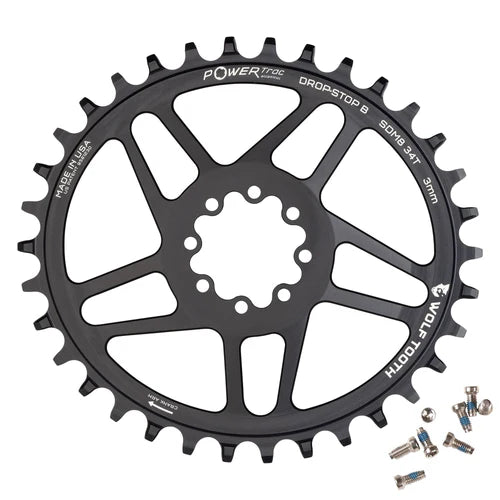 Kettenblatt Mono Oval WOLF TOOTH 12V SRAM Direct Mount 8 Schrauben Offset 3mm