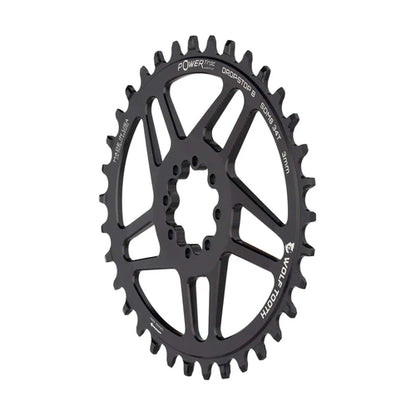 Ovales Mono-Kettenblatt WOLF TOOTH 12V SRAM Direct Mount 8 Schrauben Offset 3mm