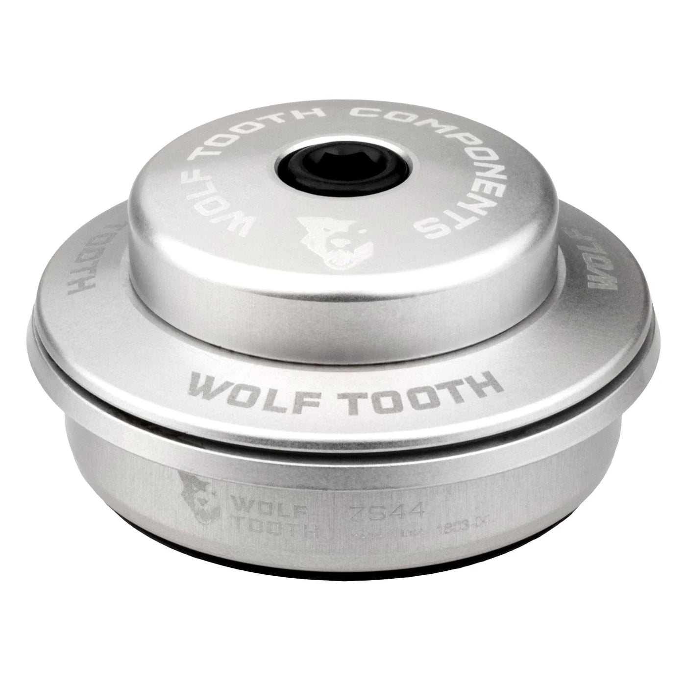 Hohe Steuerschale für halbintegrierten Steuersatz WOLF TOOTH PREMIUM 1"1/8 ZS44 Stack 6 mm Silber