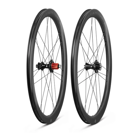 Paar CAMPAGNOLO BORA ULTRA WTO 45 C23 DISC Tubeless Ready (Center Lock) Laufräder Chrom