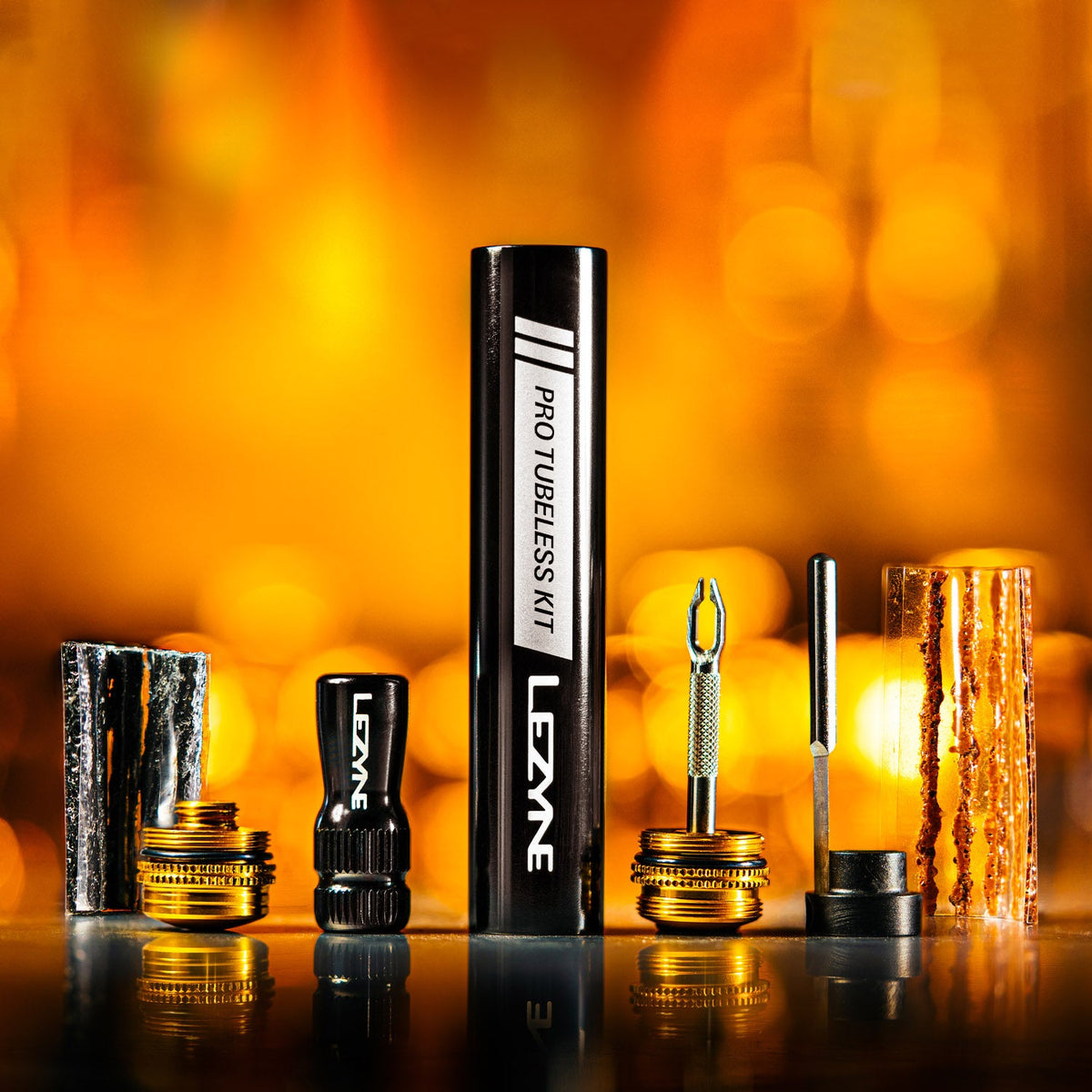 LEZYNE PRO Loaded Tubeless-Reparaturset mit 20-g-CO2-Kartusche Schwarz