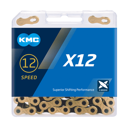 12-Gang-Kette KMC X12 Ti-N Schwarz/Gold