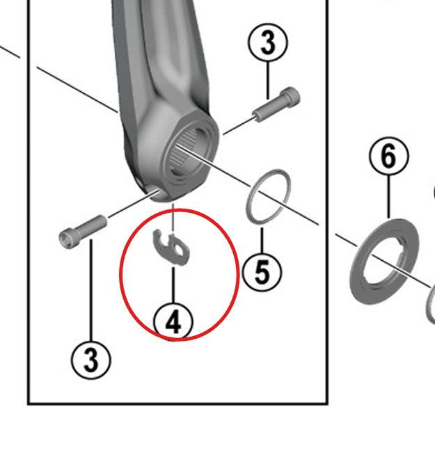 Sicherheitsplatte für linke Kurbel SHIMANO FC-M8100/7100/6100