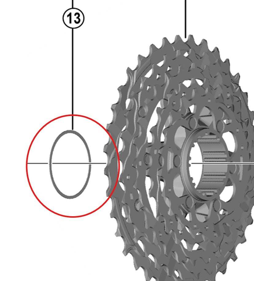 SHIMANO 12V Kassettenabstandshalter für Dura Ace/Ultegra/105 0.5mm