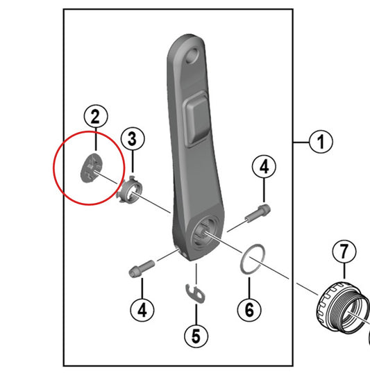 SHIMANO Kurbelabdeckung für FC-R8100-P Tretlager