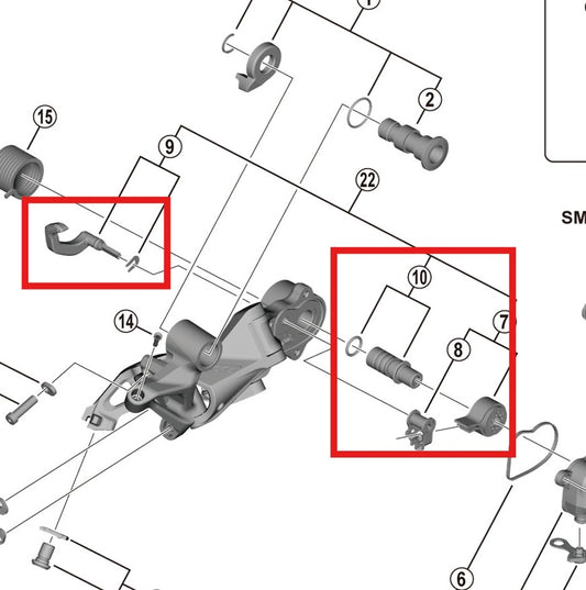 Stabilisator-Kit Gabelkopf SHIMANO RD-M9120-SGS