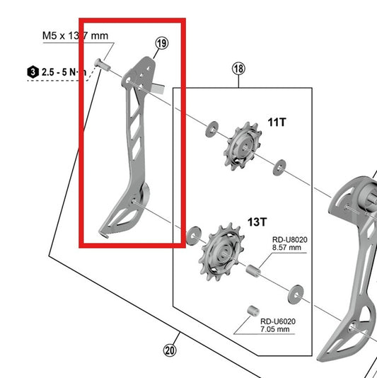 Interne Kappe SGS SHIMANO U8020