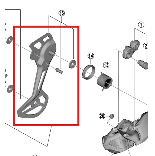 Externes Schaltauge SGS SHIMANO RD-M8150-11/12