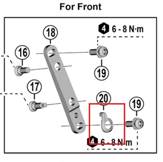 SHIMANO orientierte Unterlegscheibe für Flat Mount Adapter