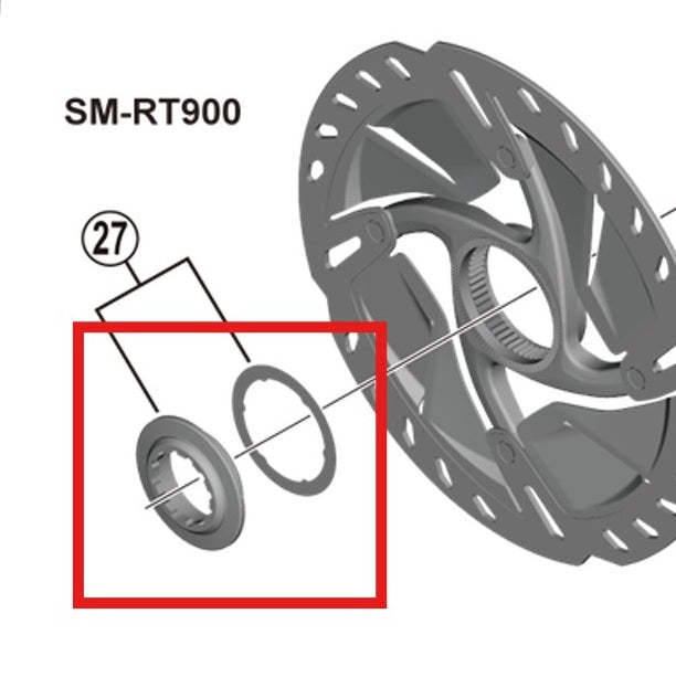 Mutter und Unterlegscheibe SHIMANO SM-RT900