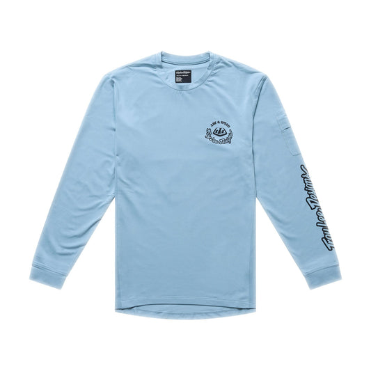 TROY LEE DESIGNS RUCKUS RIDE CARBS Junior Langarm Trikot Blau
