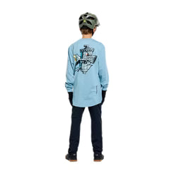 TROY LEE DESIGNS RUCKUS RIDE CARBS Junior Langarm Trikot Blau