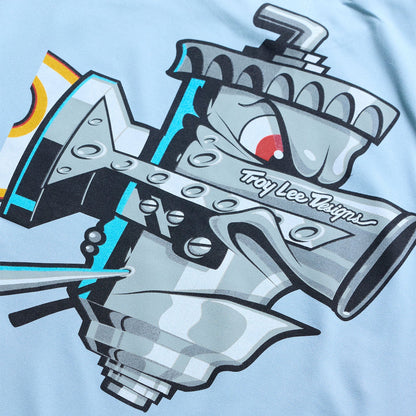 Trikot TROY LEE DESIGNS RUCKUS RIDE CARBS Junior Langarm Blau